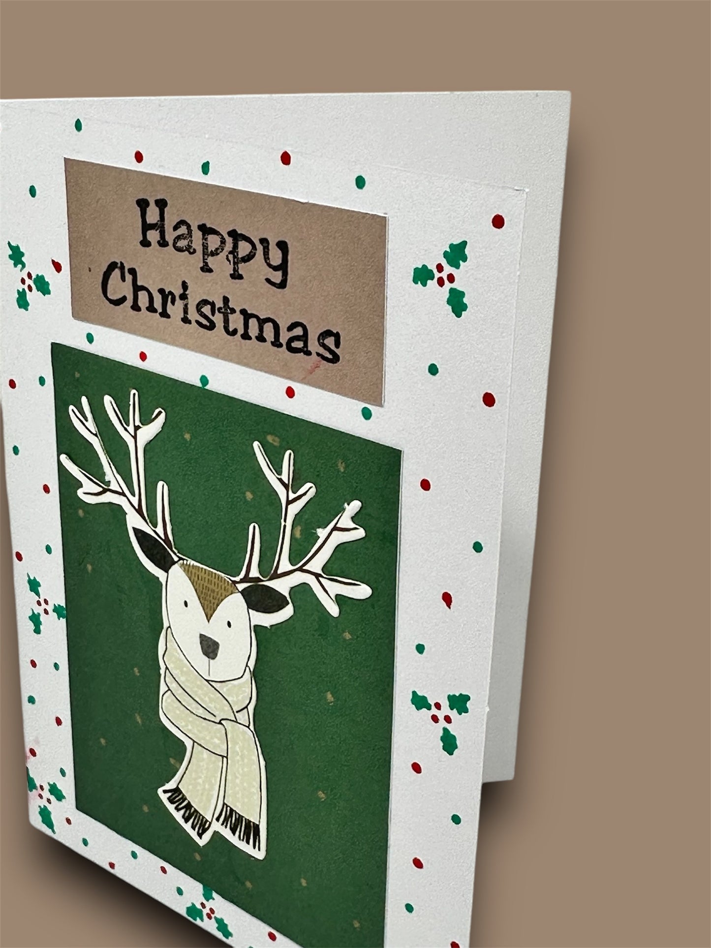 Festive deer Christmas card.
