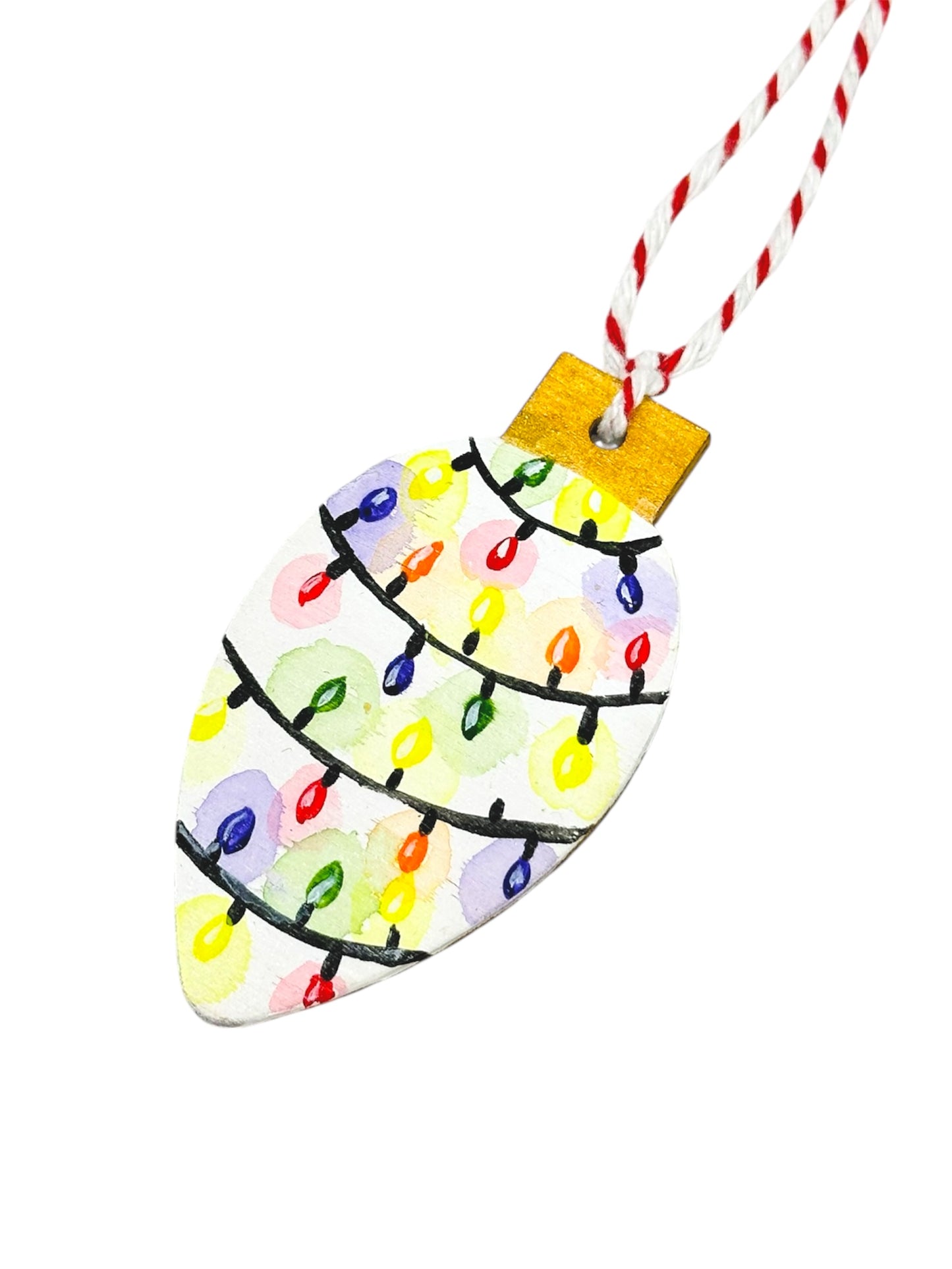 Colourful, Christmas lights tree decoration.