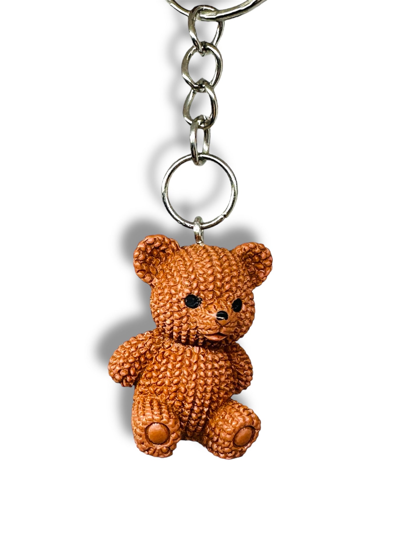 Teddy bear keyring, keychain, bag charm.