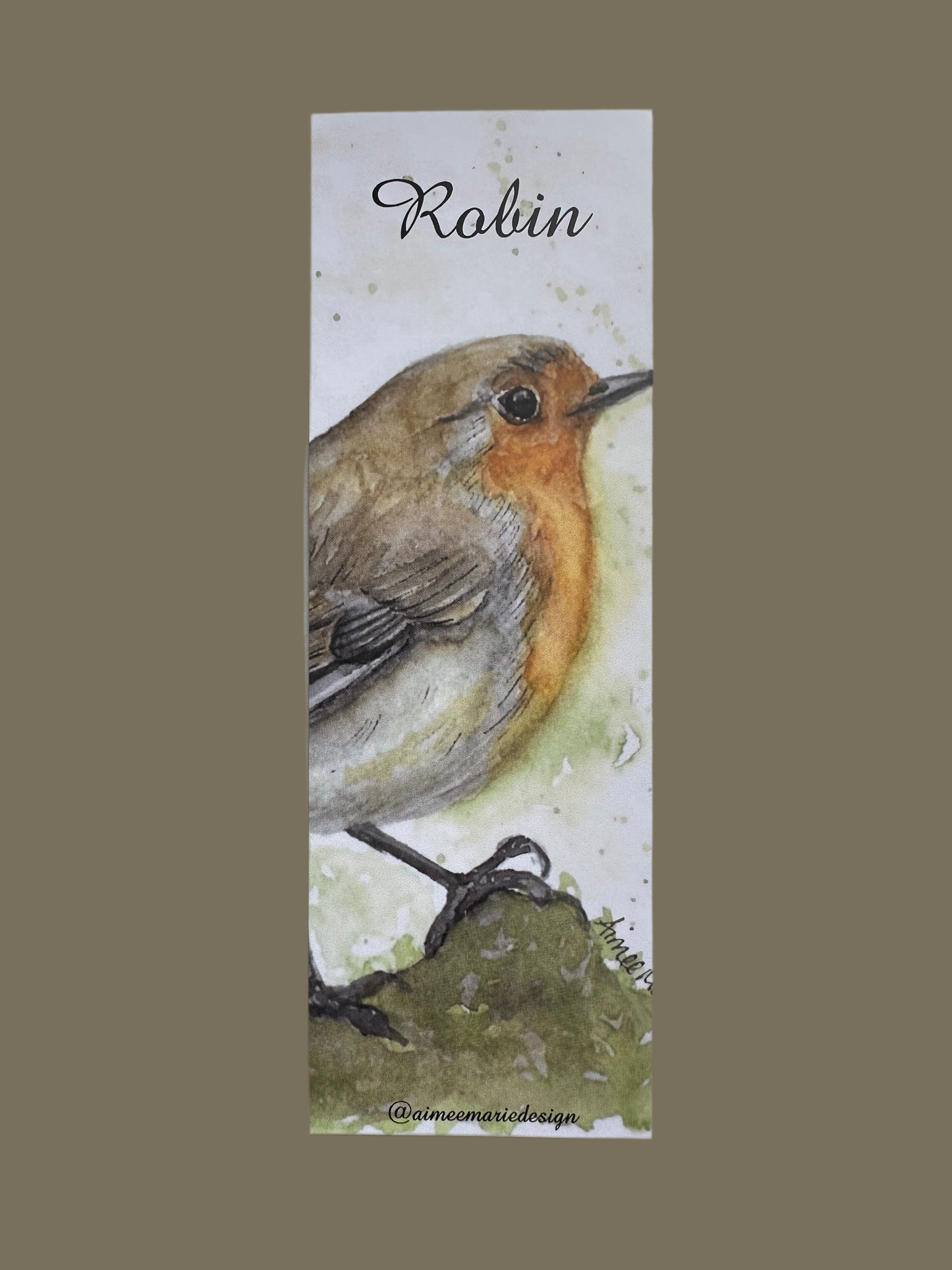 Robin bookmark.