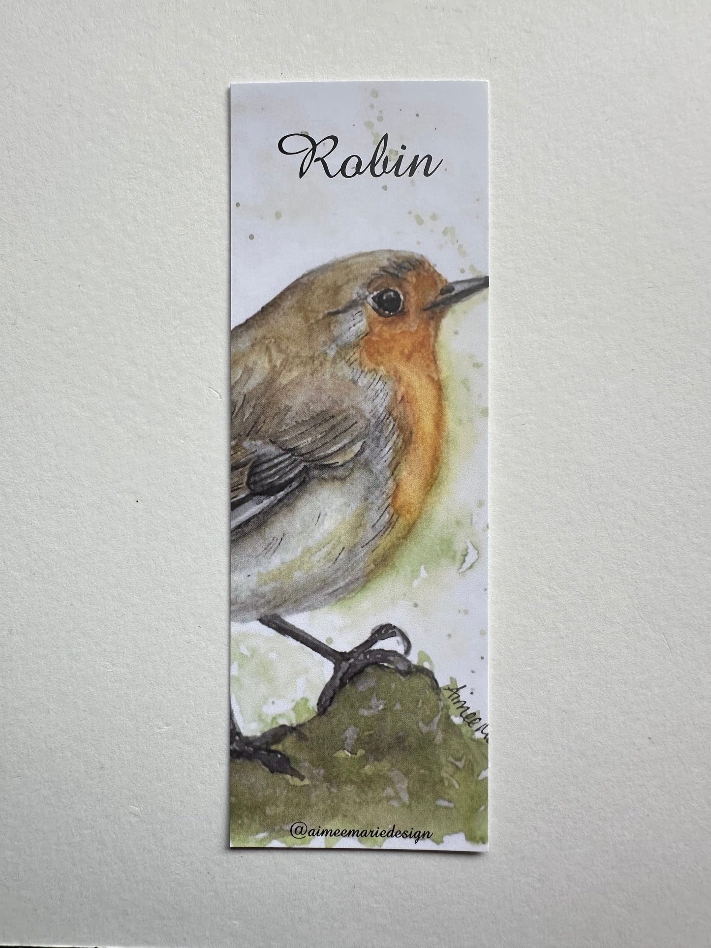 Robin bookmark.
