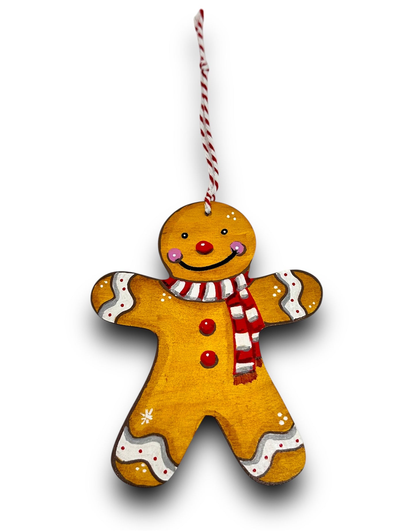 Gingerbread man Christmas ornament.