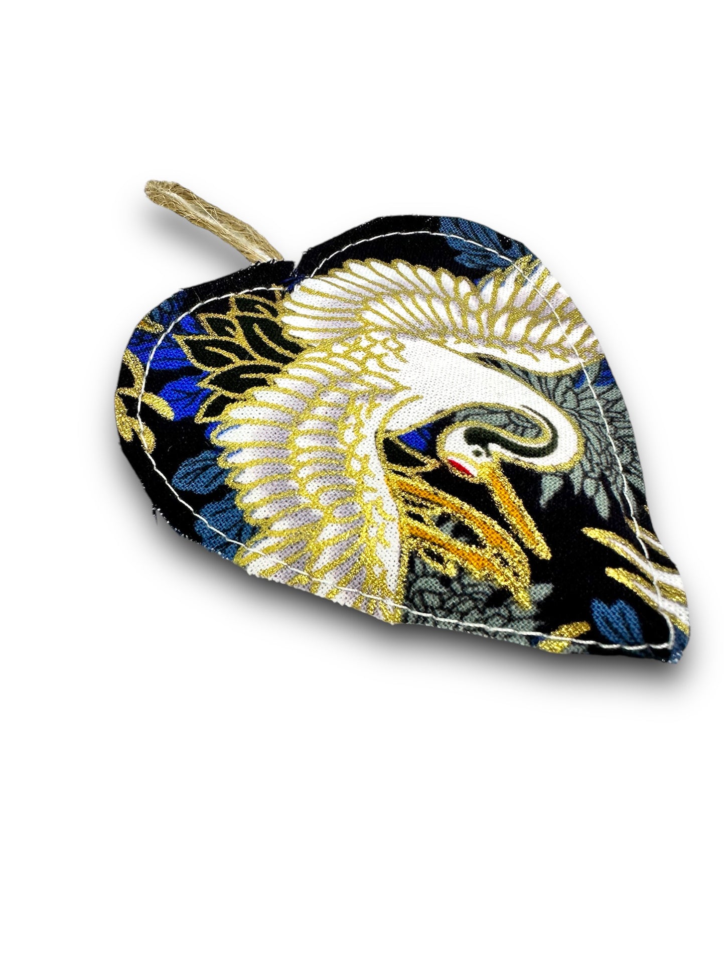 Bird hanging heart decoration with lavender scent.