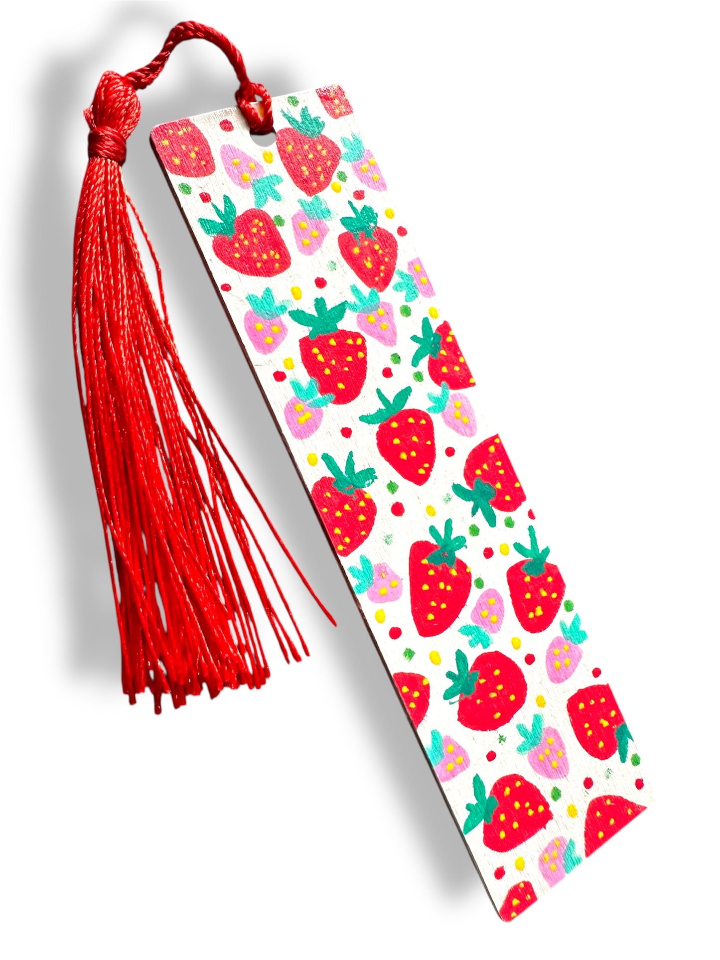 Strawberry bookmark.