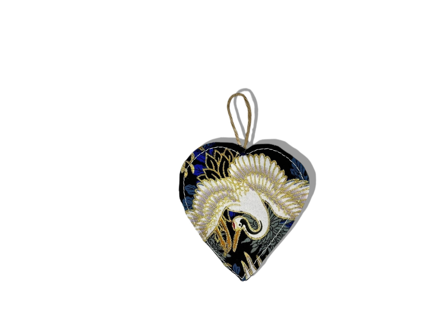 Bird hanging heart decoration with lavender scent.