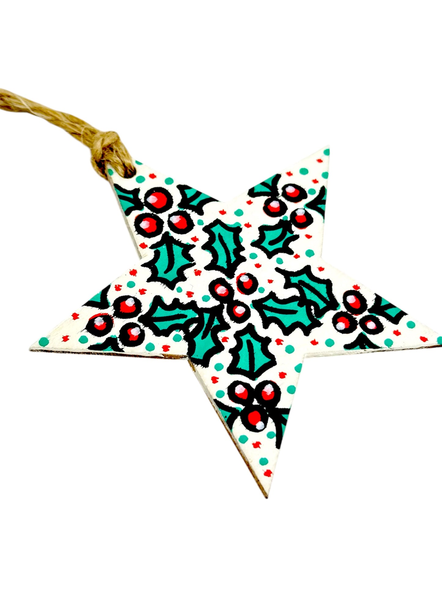 Christmas tree star decoration.