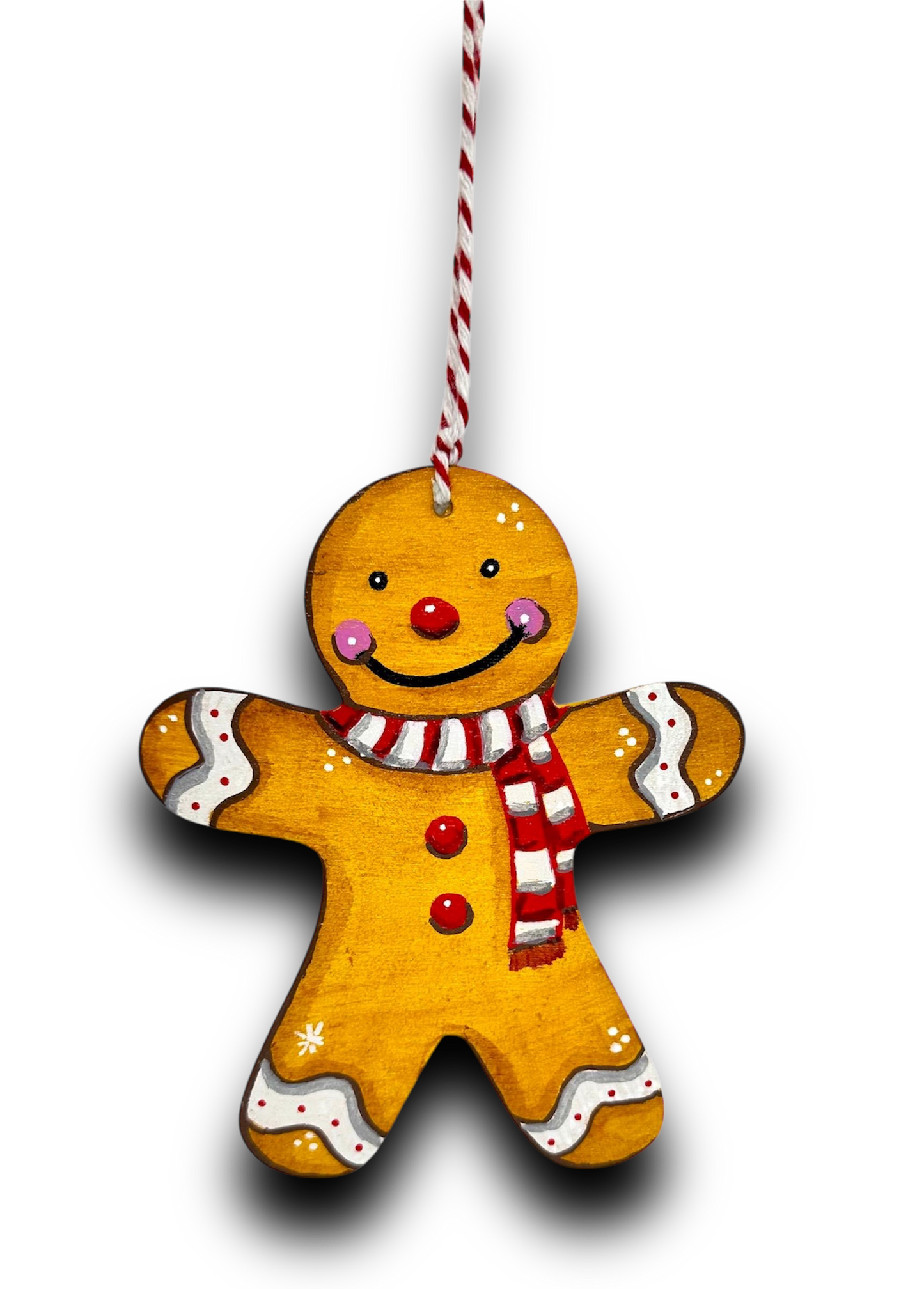 Gingerbread man Christmas ornament.