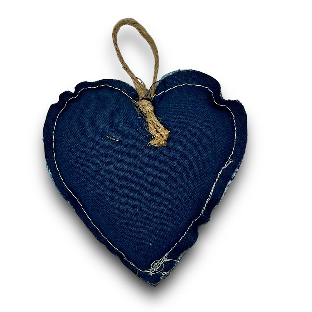 Lavender scented hanging heart decoration - stork