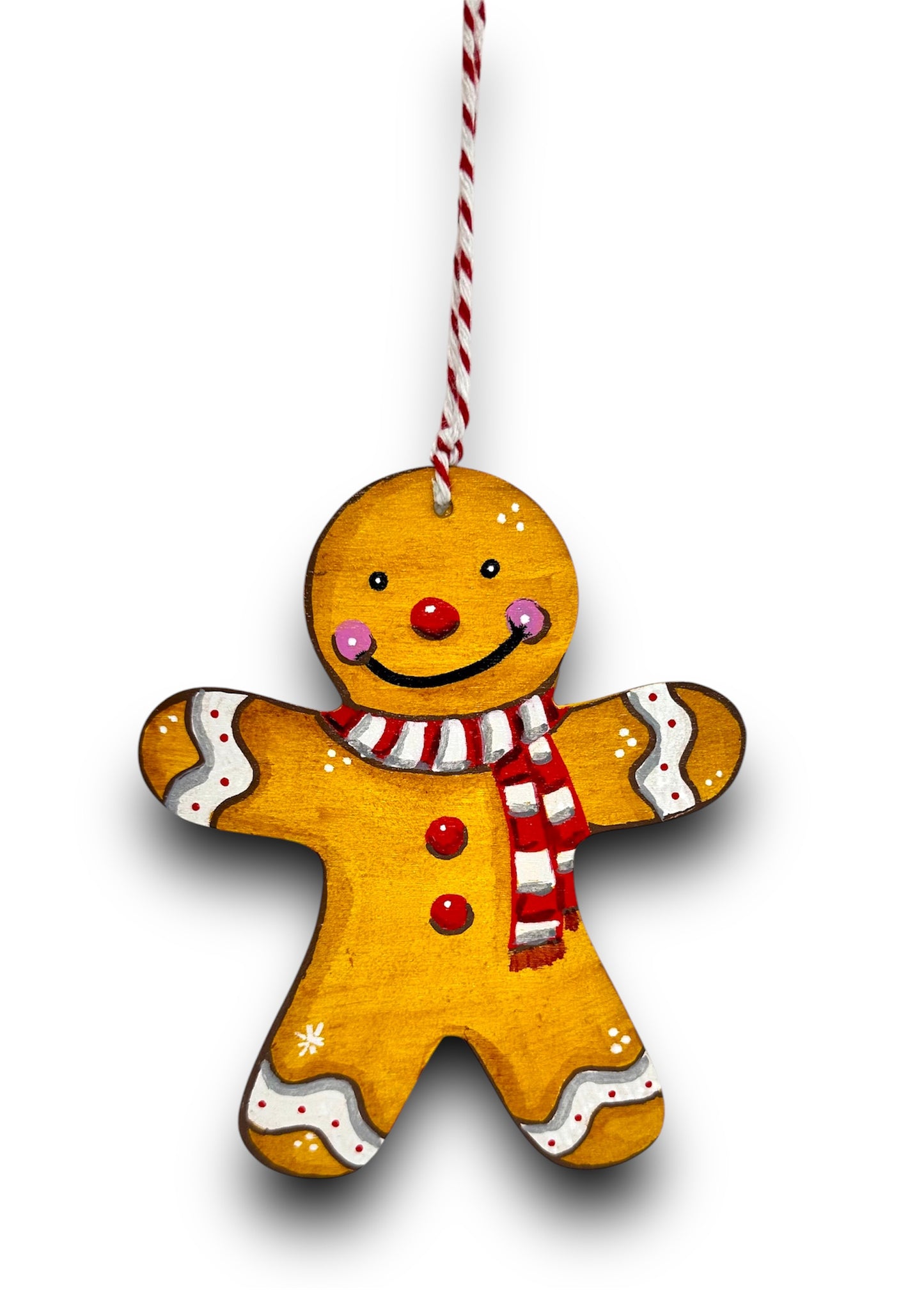 Gingerbread man Christmas ornament.