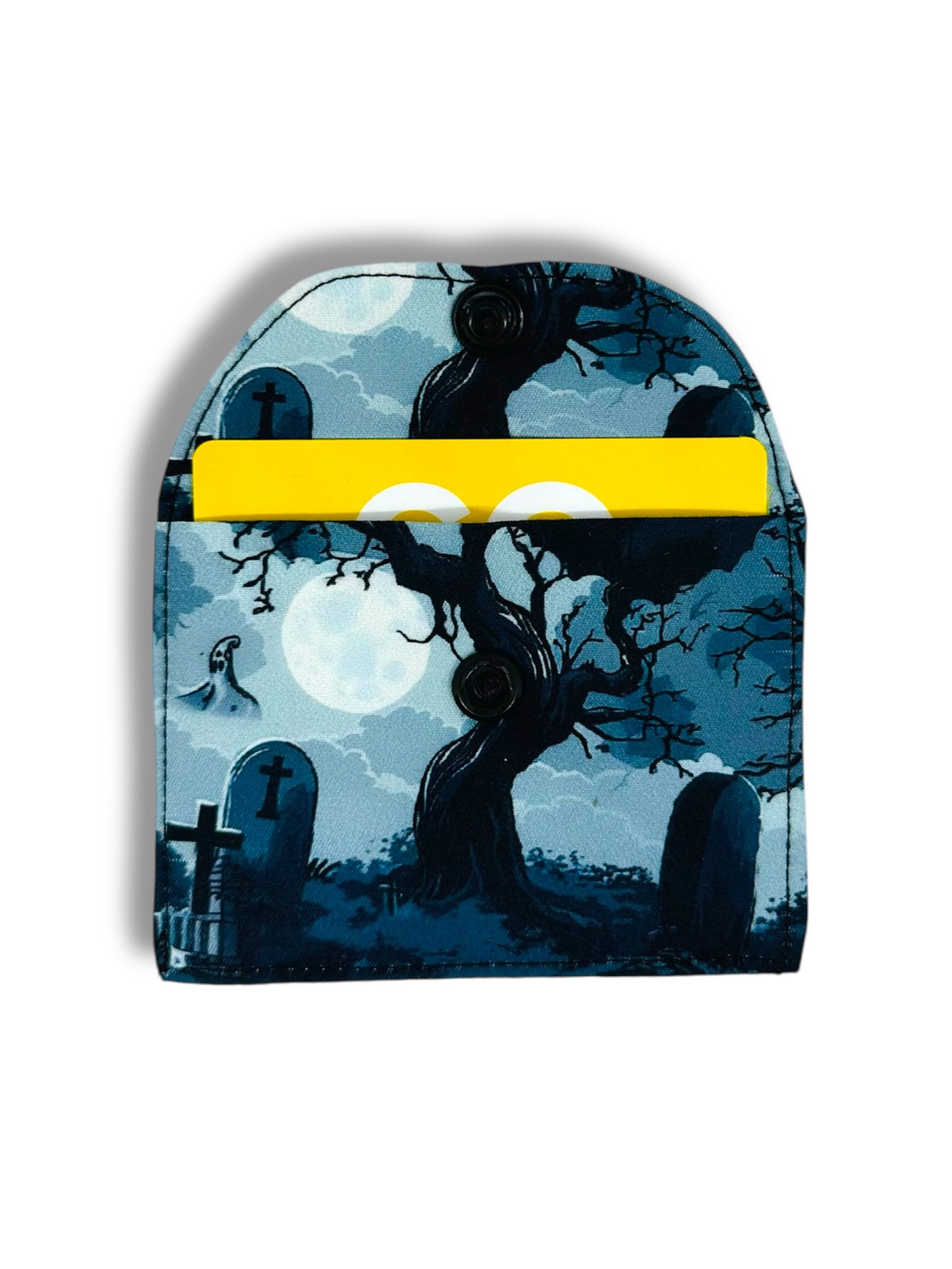 Card wallet - Halloween themed fabric.