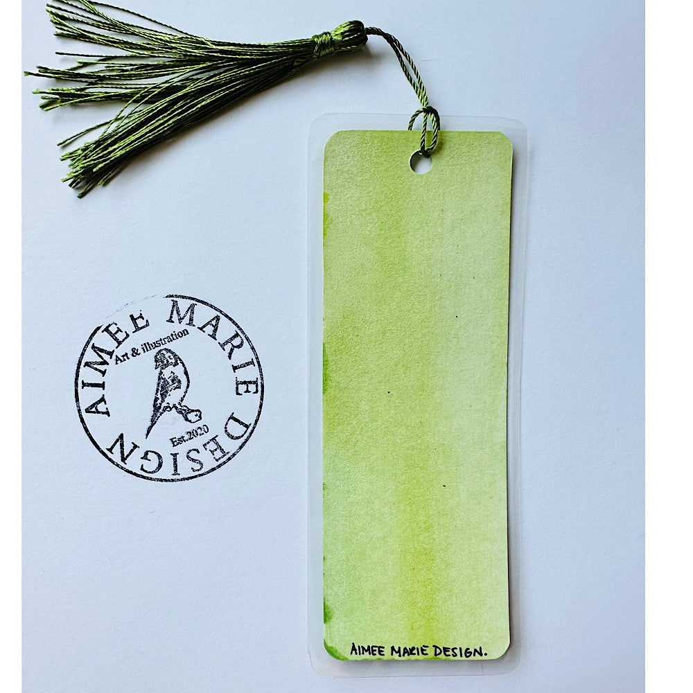 Daisy and ladybird hand painted bookmark.