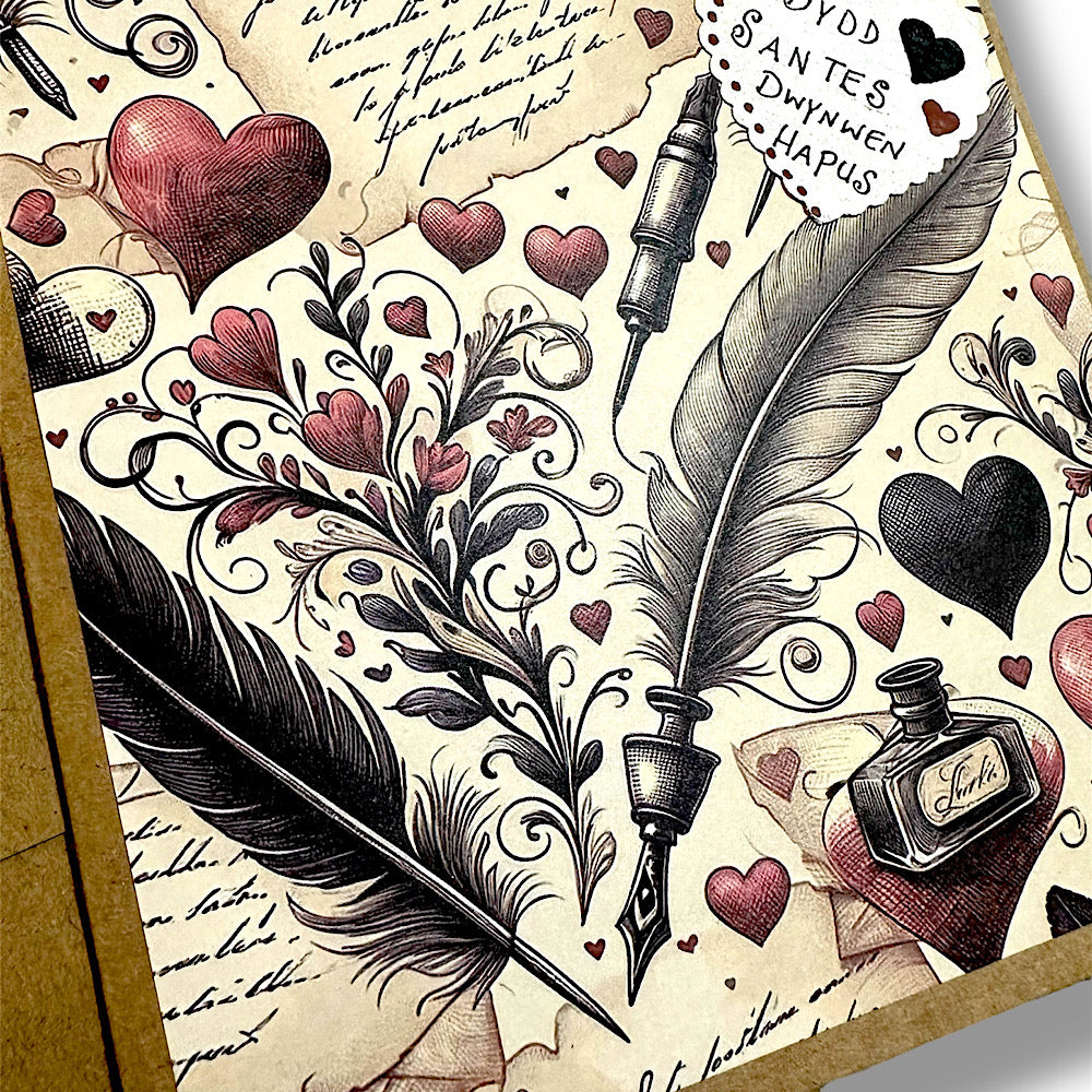 “Dydd Santes Dwynwen”, Welsh Valentine’s Day card.