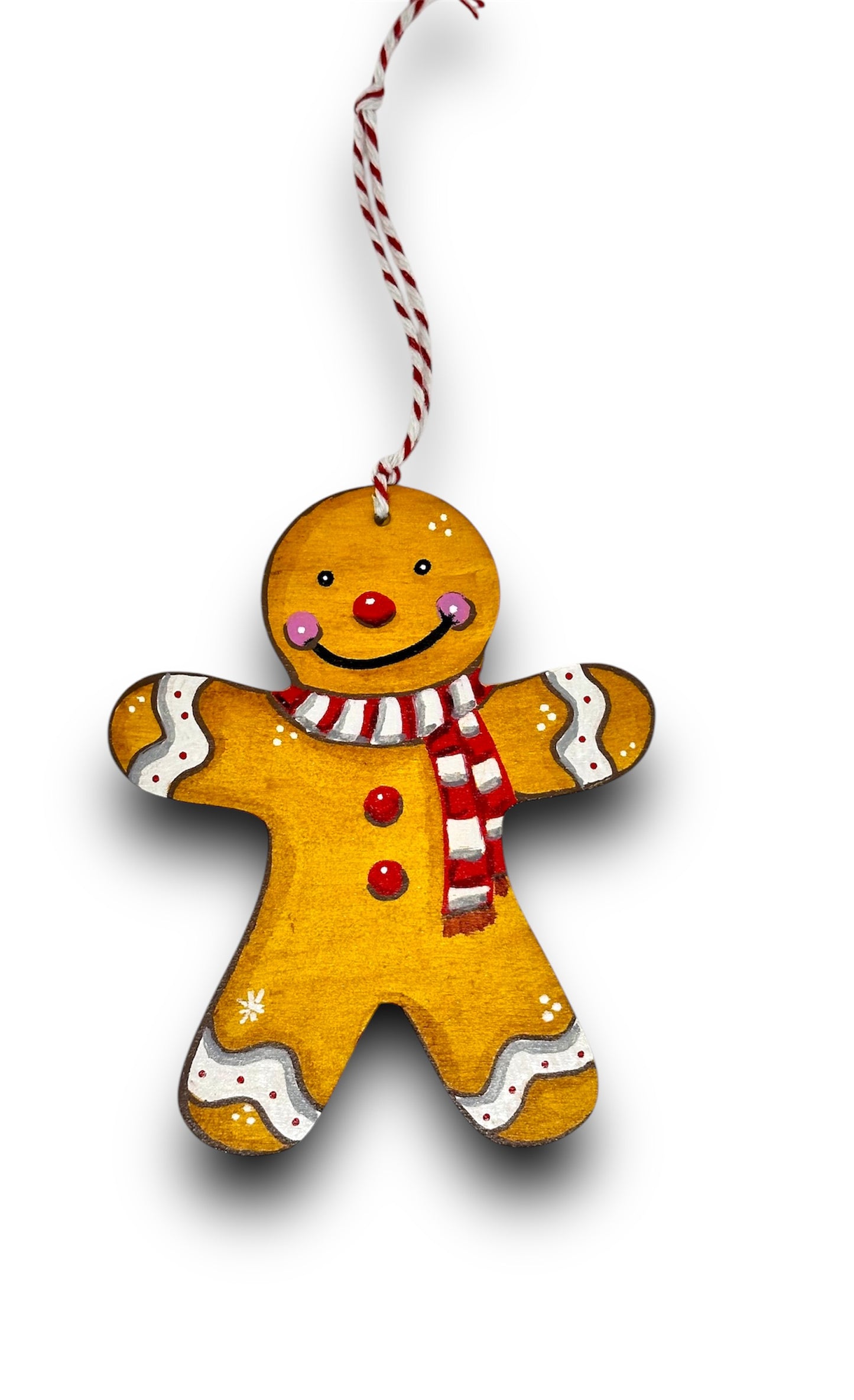 Gingerbread man Christmas ornament.
