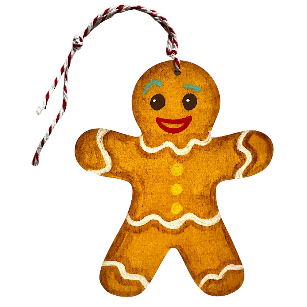 Gingerbread man Christmas tree decoration.