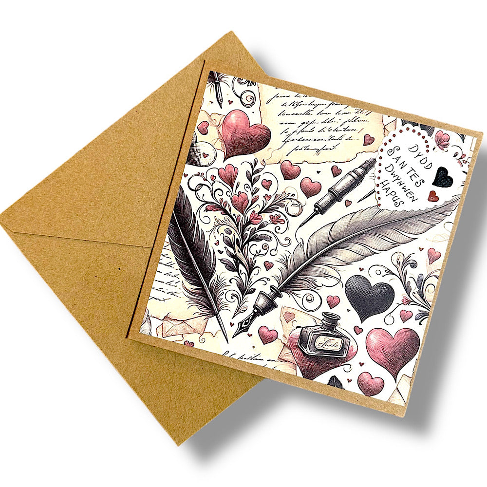 “Dydd Santes Dwynwen”, Welsh Valentine’s Day card.