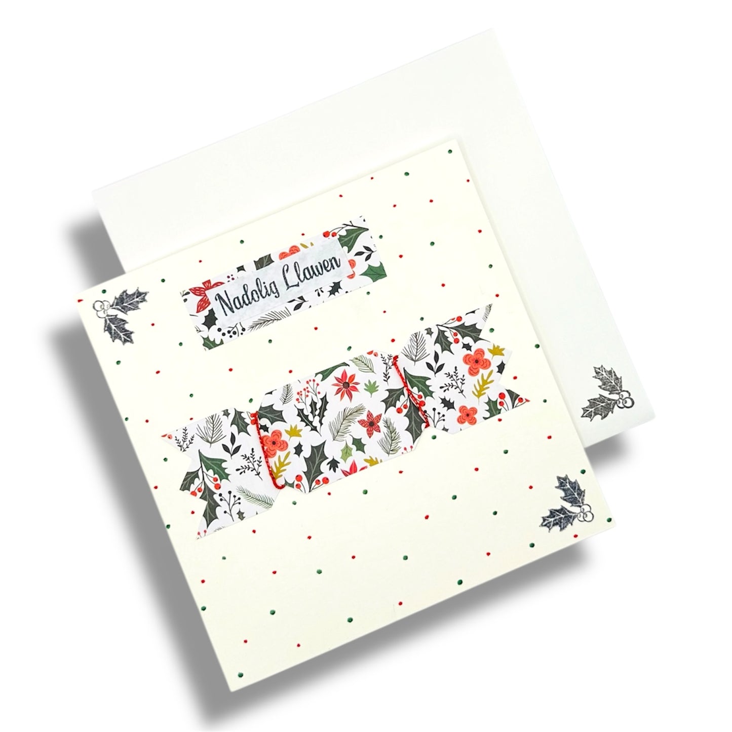 Welsh Christmas cards x 4- Nadolig Llawen.