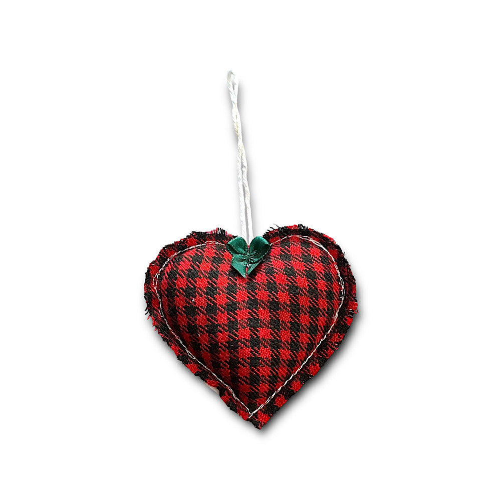 Traditional Welsh fabric hanging heart decoration.