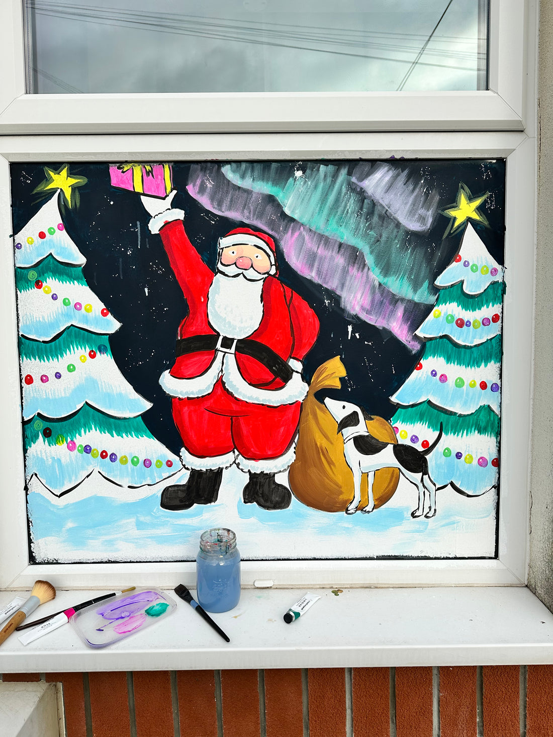 Christmas window painting!