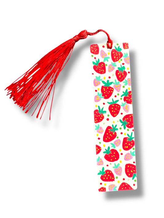 Strawberry bookmark.