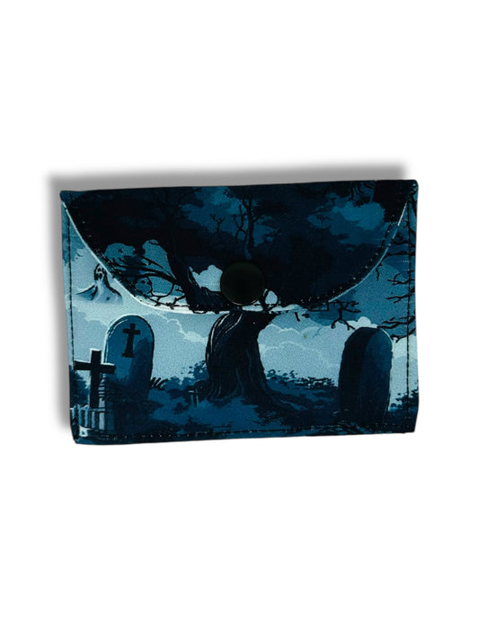 Card wallet - Halloween themed fabric.