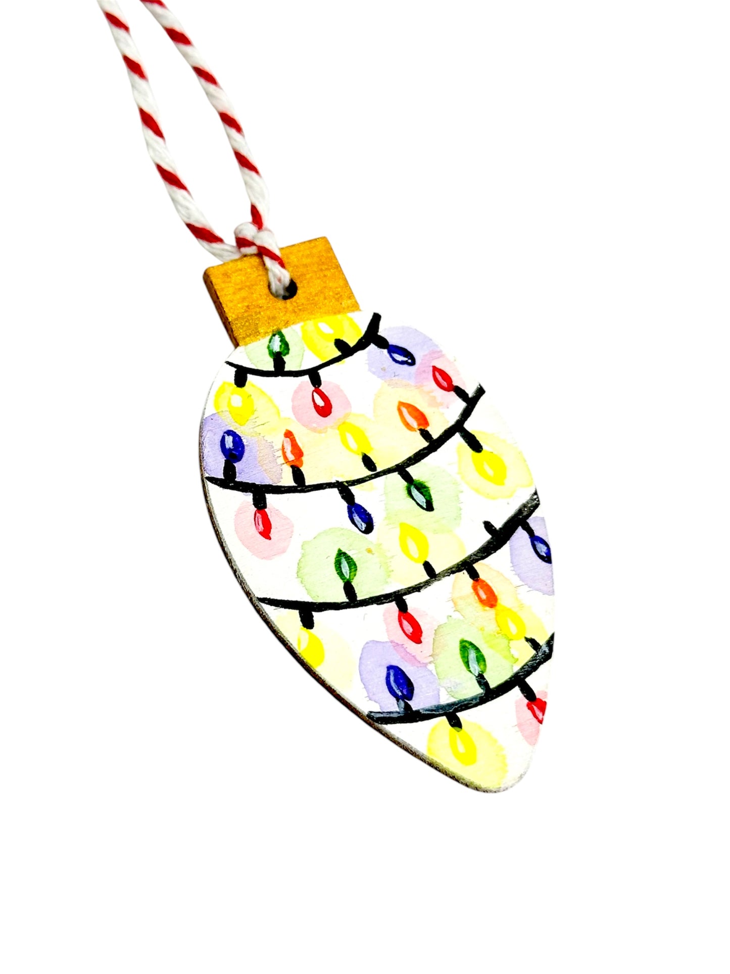 Colourful, Christmas lights tree decoration.