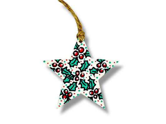 Christmas tree star decoration.