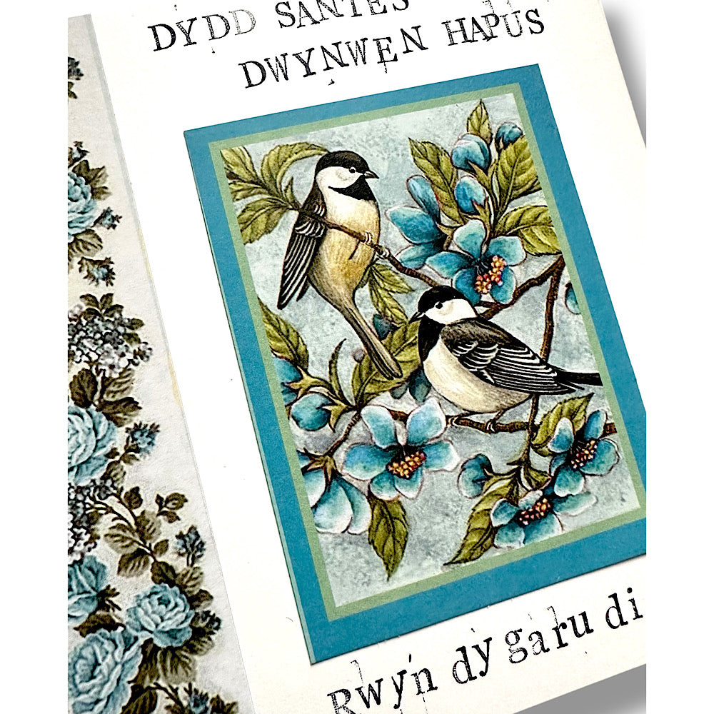 Dydd Santes Dwynwen Welsh Valentine’s Day card. Handmade.