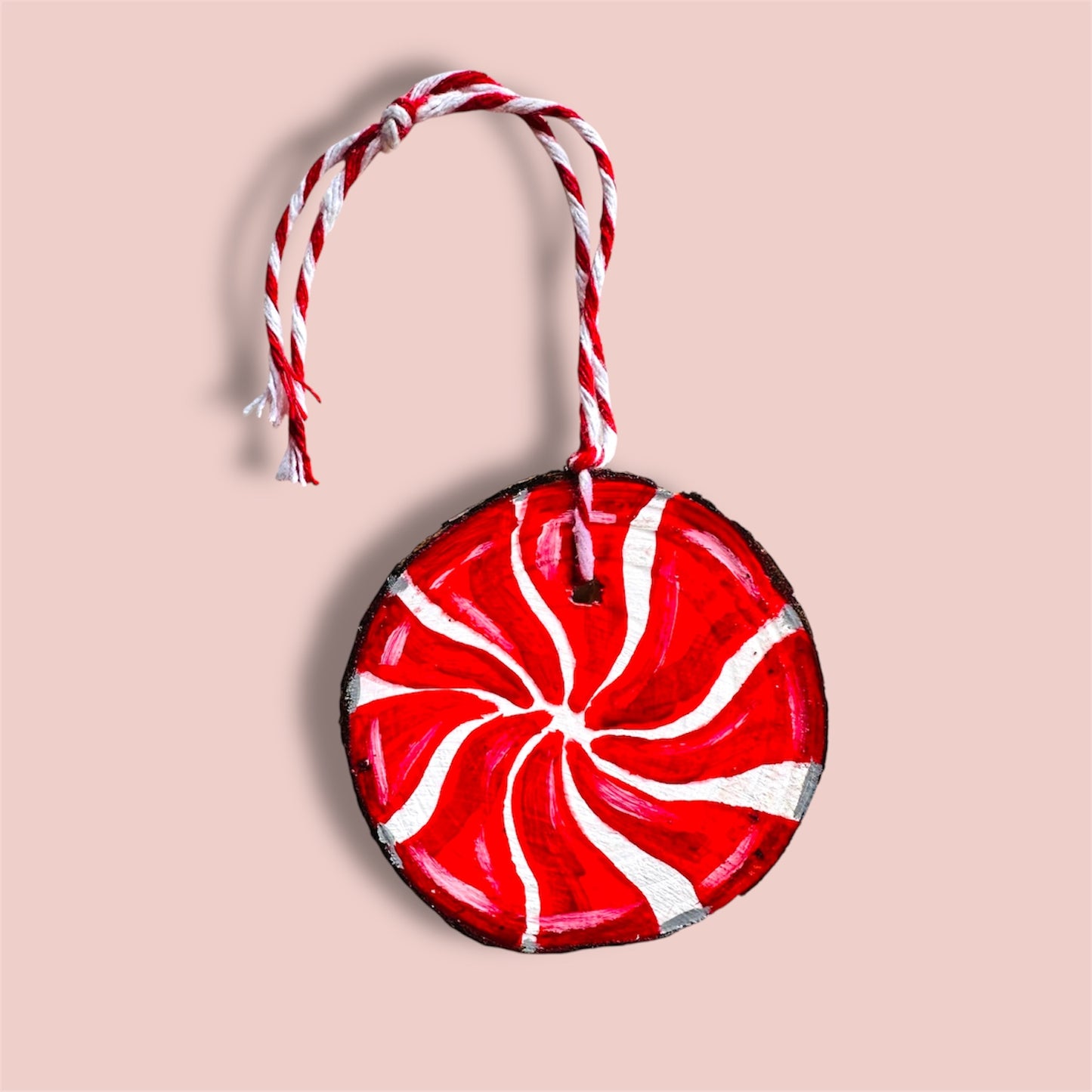 Christmas tree decoration - candy cane style.