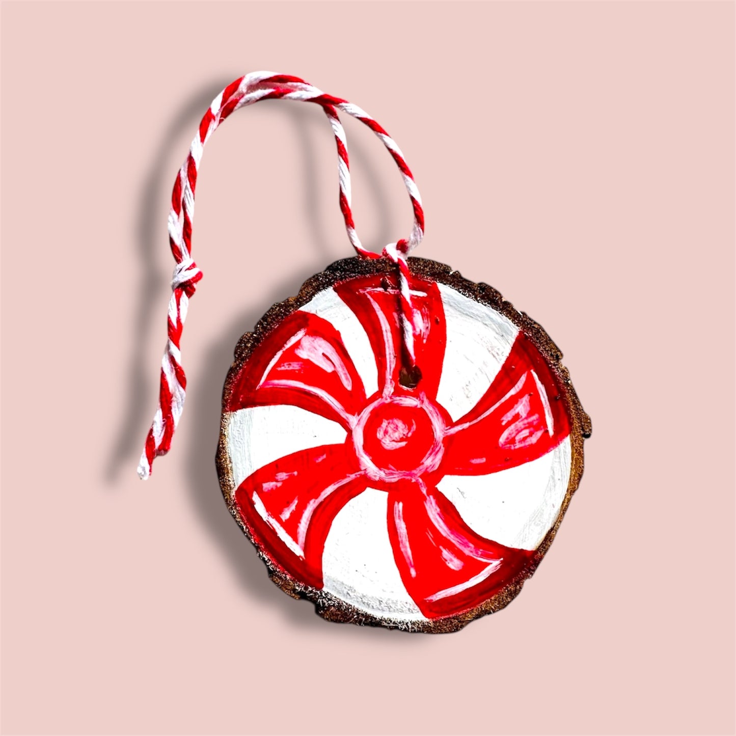Christmas tree decoration - candy cane style.