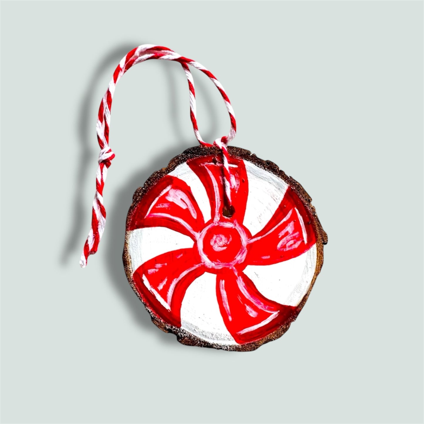 Christmas tree decoration - candy cane style.