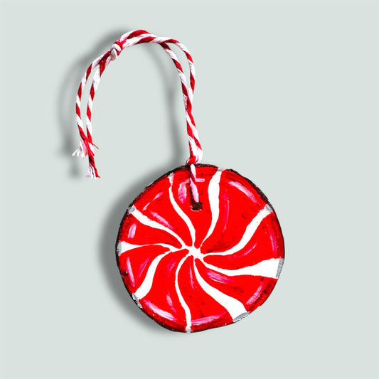 Christmas tree decoration - candy cane style.