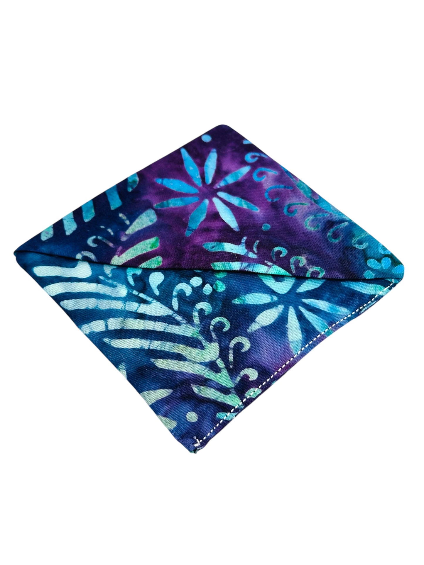 Tie-die, batik style fabric corner bookmark.