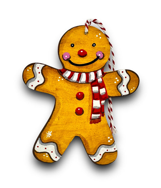 Gingerbread man Christmas ornament.