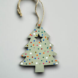 Handmade wooden Christmas tree decoration.