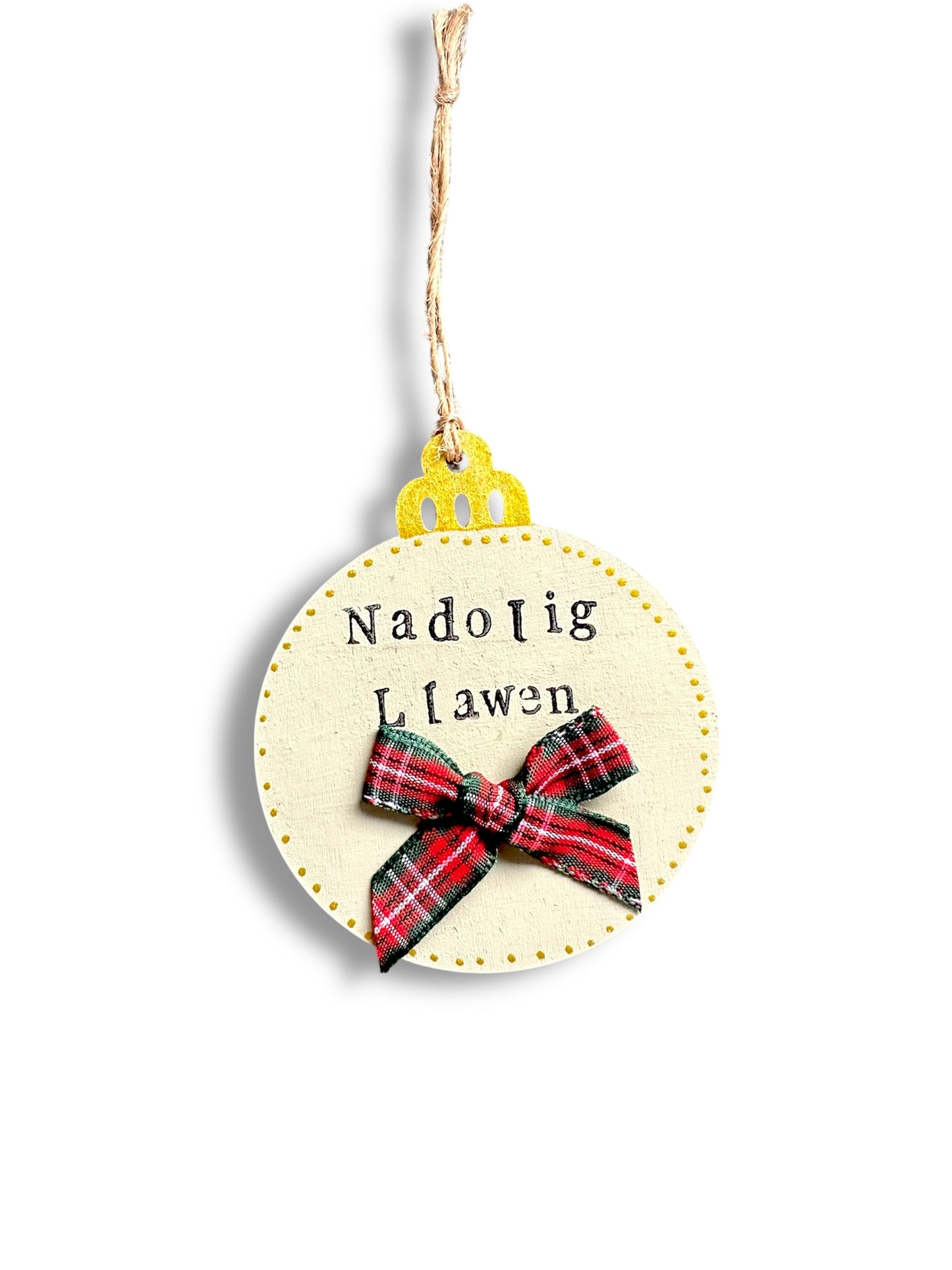 “Nadolig Llawen” Welsh Christmas tree decoration.