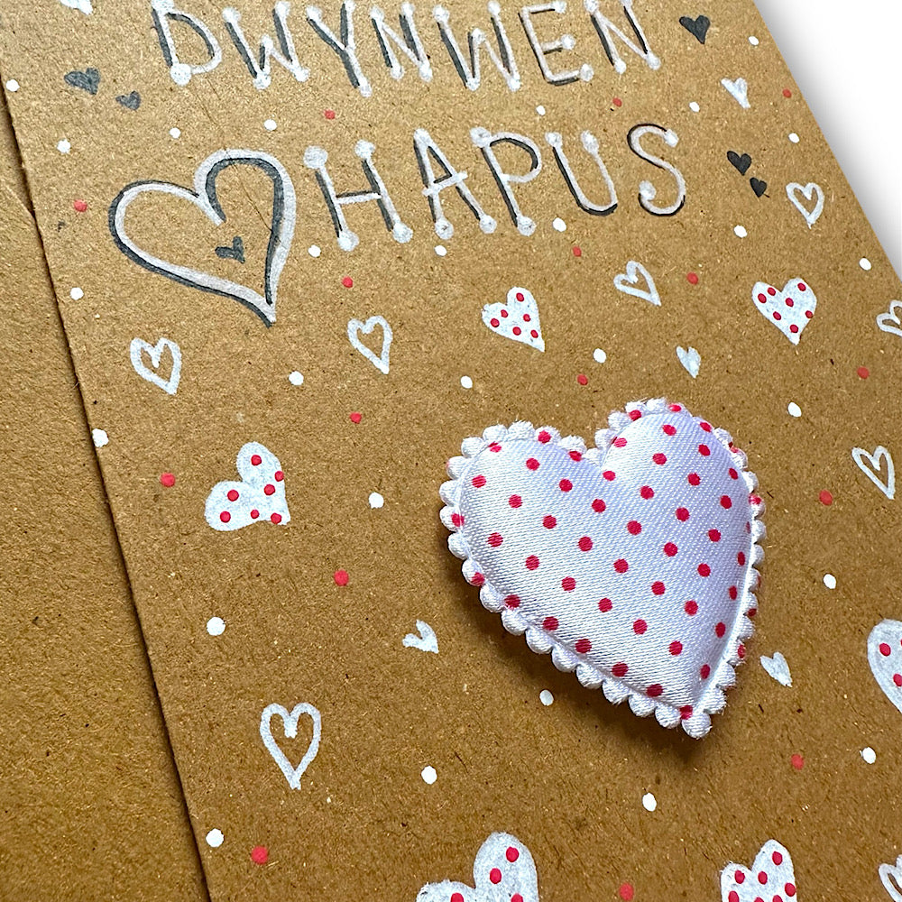 Dydd Santes Dwynwen hapus, Welsh Valentine’s Day card.