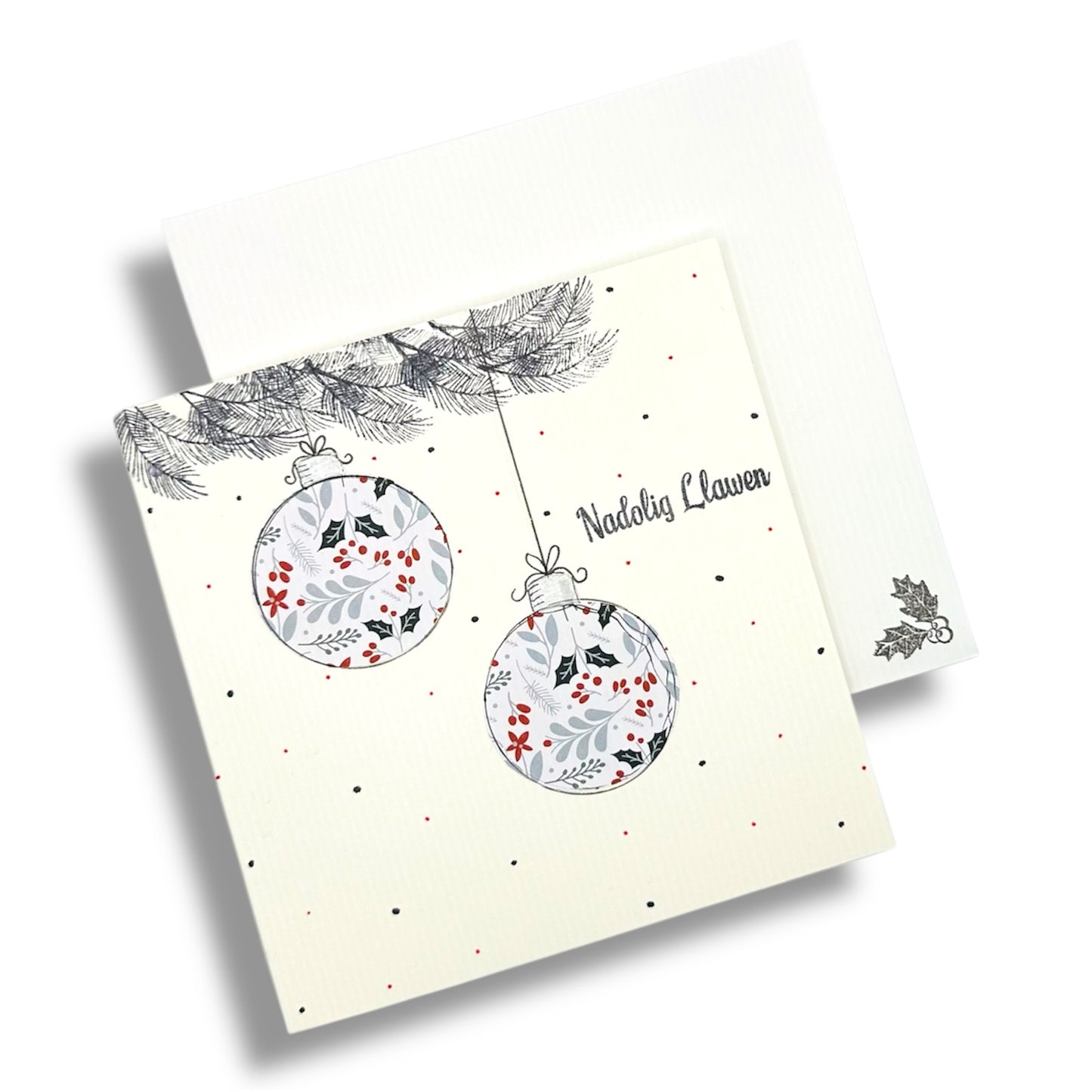 Welsh Christmas cards x 4- Nadolig Llawen.