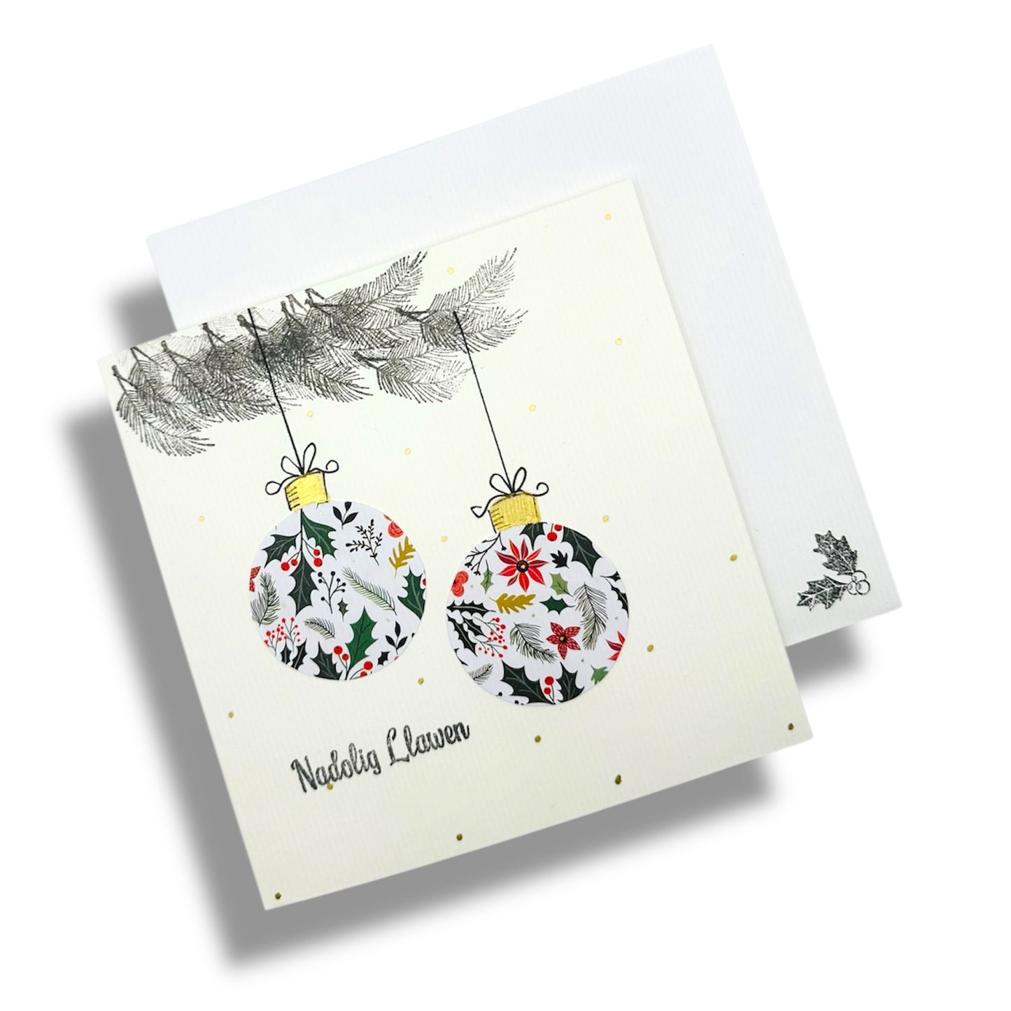 Welsh Christmas cards x 4- Nadolig Llawen.