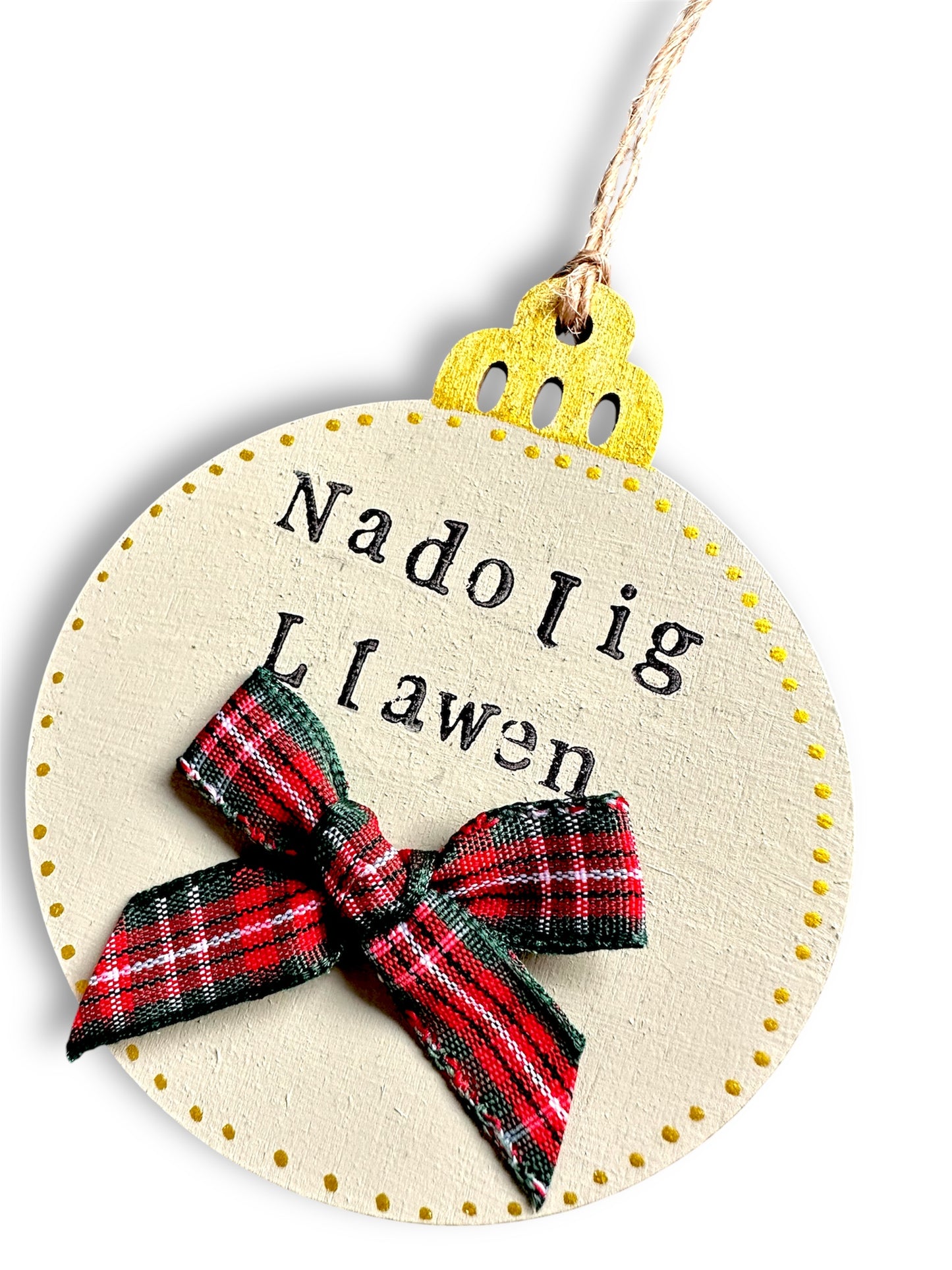 “Nadolig Llawen” Welsh Christmas tree decoration.