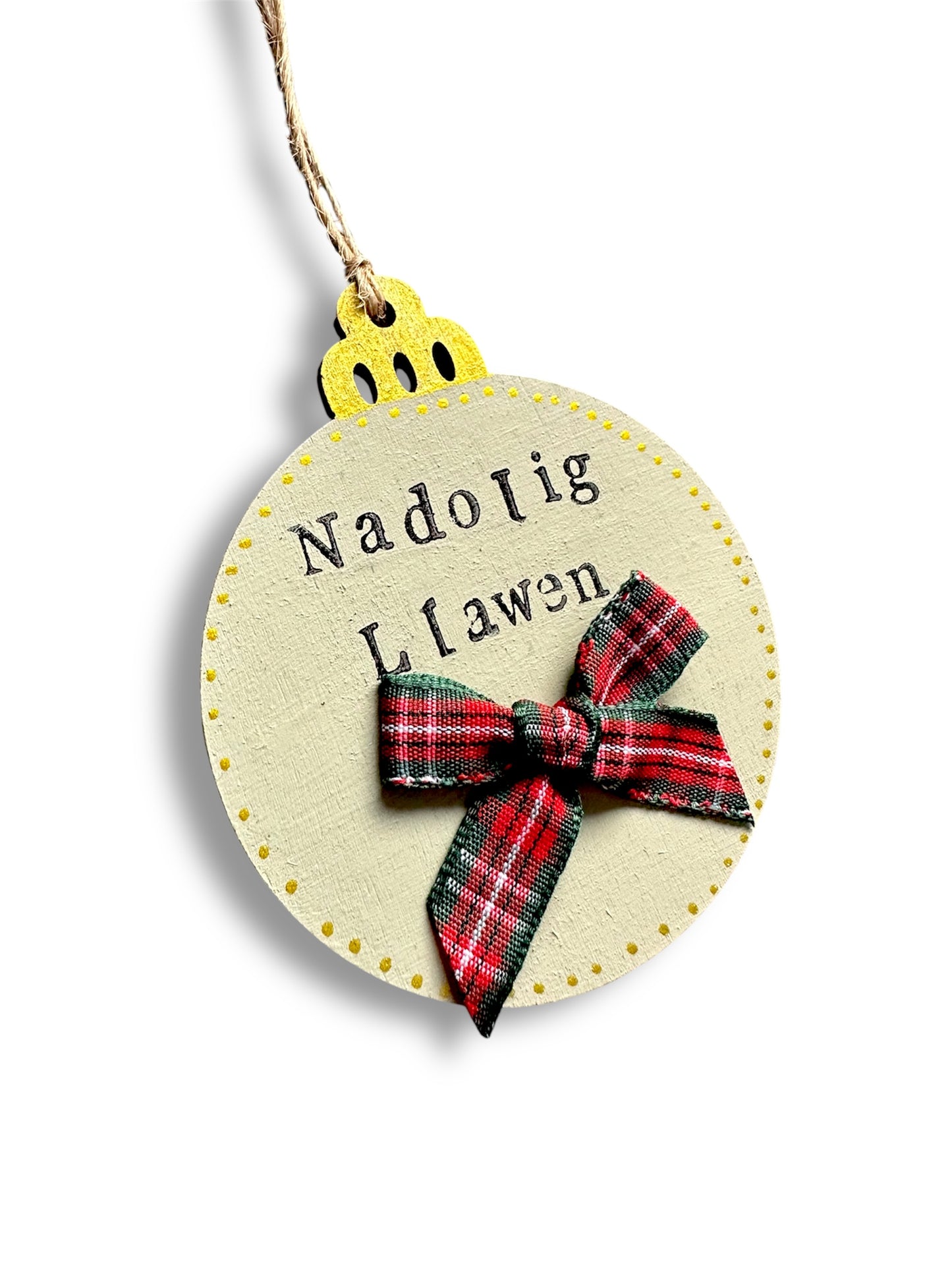 “Nadolig Llawen” Welsh Christmas tree decoration.