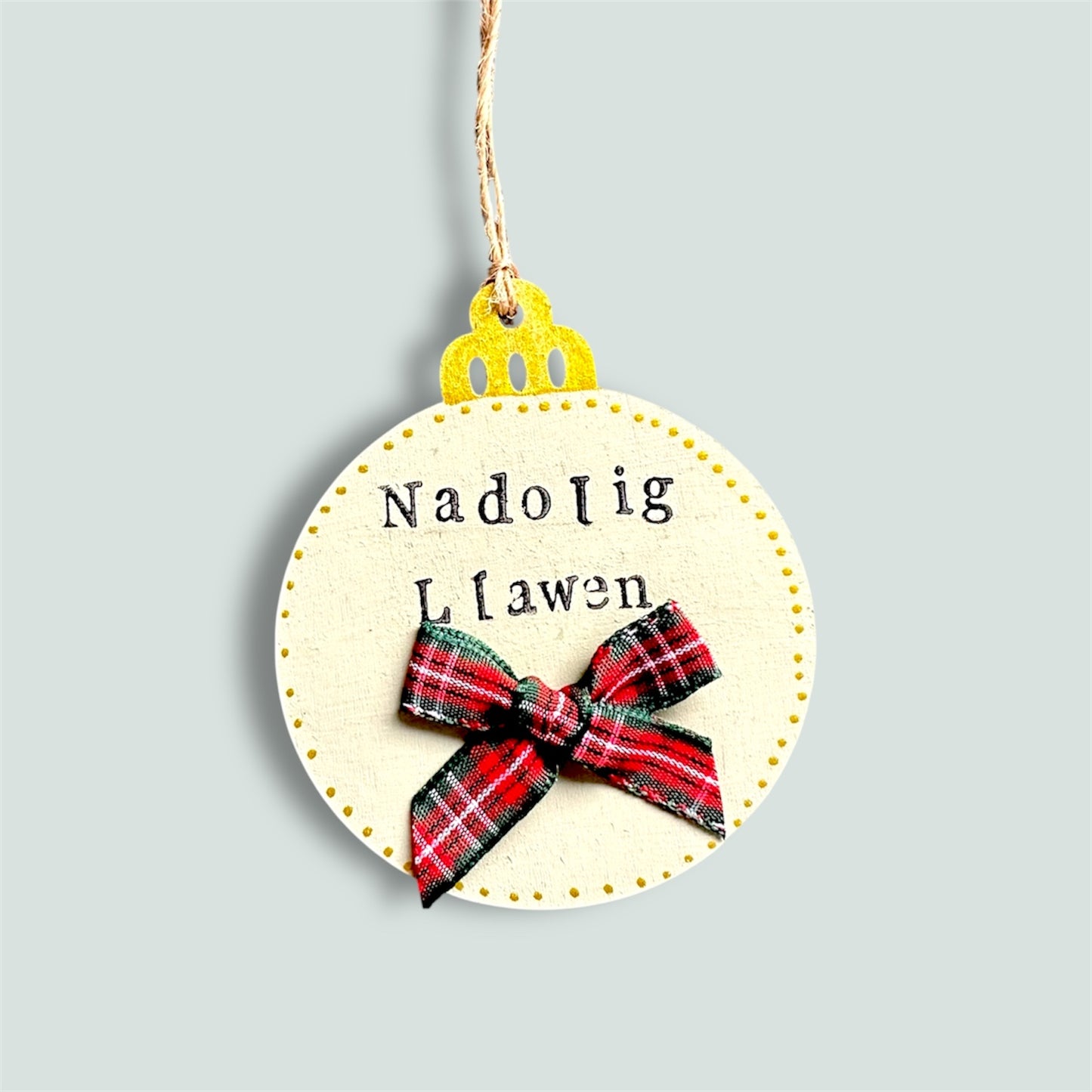 “Nadolig Llawen” Welsh Christmas tree decoration.