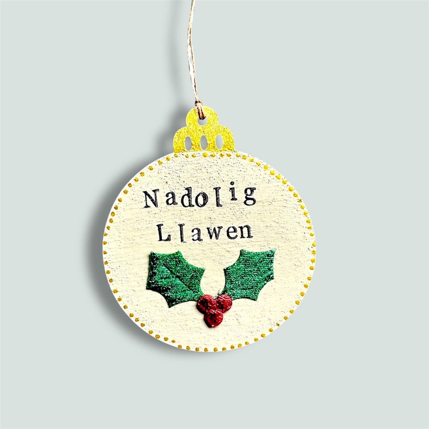 “Nadolig Llawen” - Welsh Christmas tree decoration.