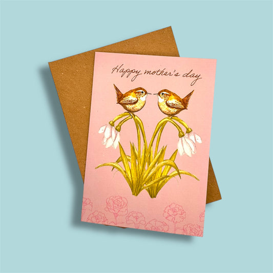 Mother’s Day card - British wildlife (wren)